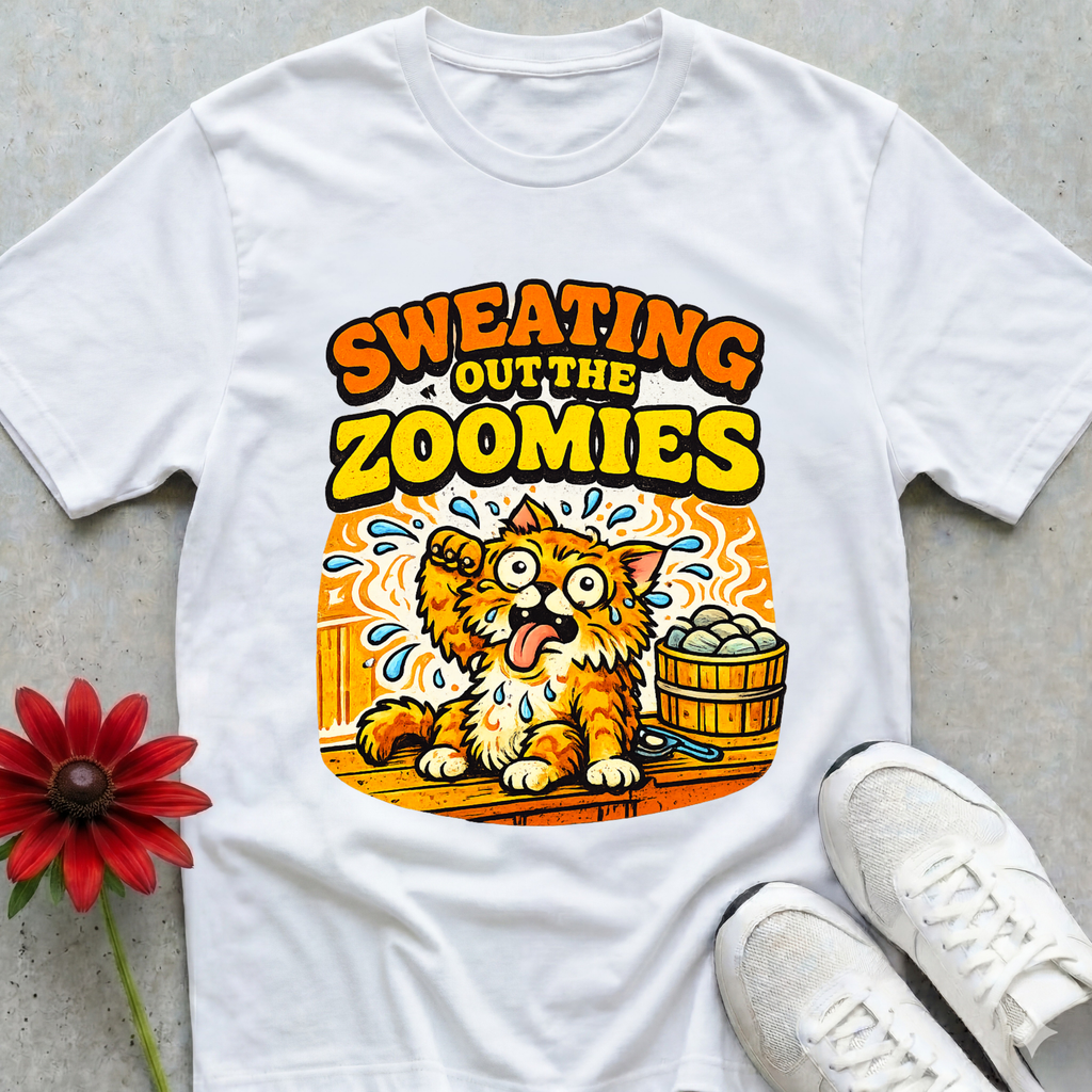 Sweating Cat T-shirt