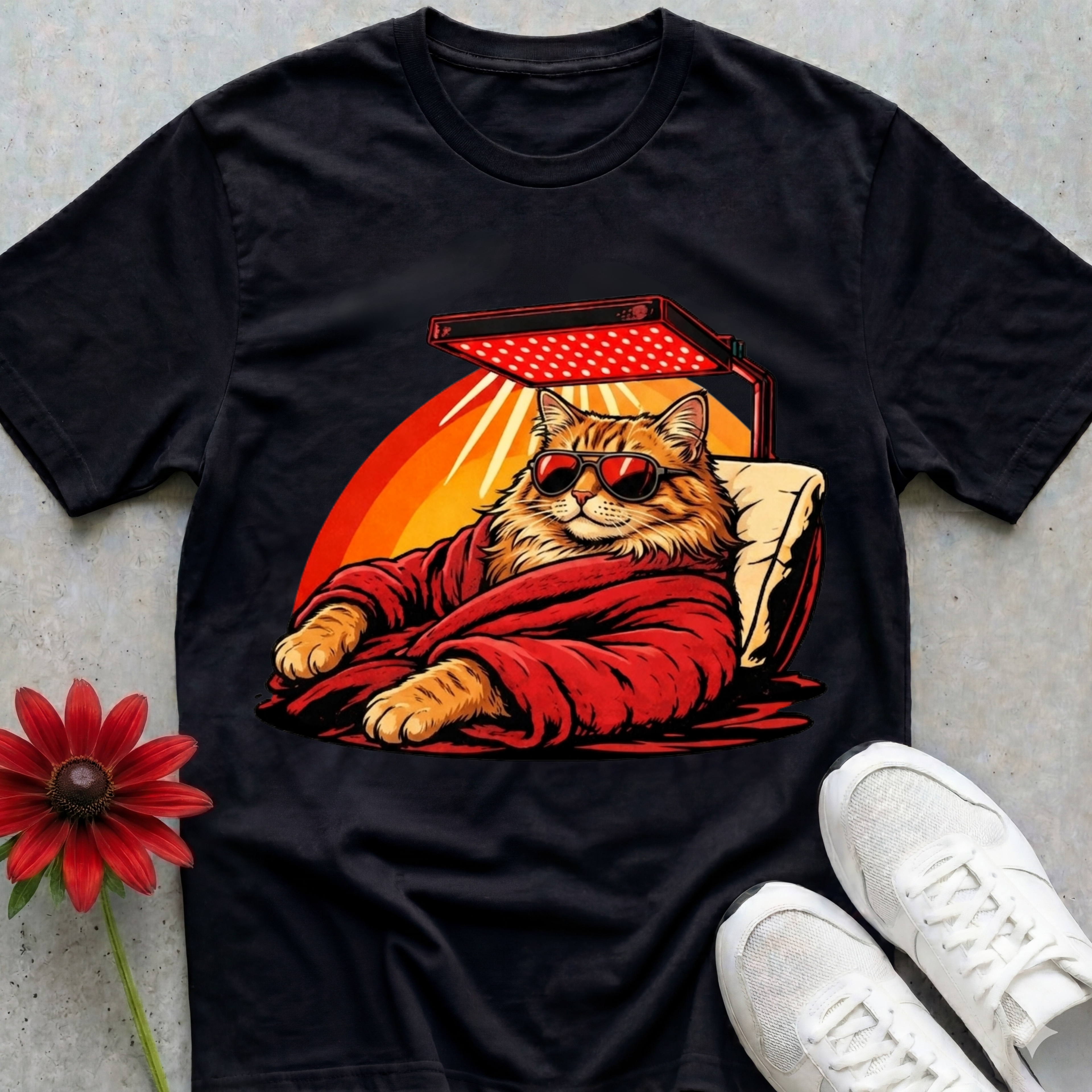 Red Light Cat T-shirt